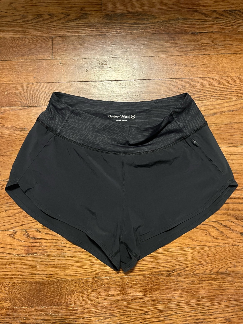 Outdoor Voices Black Women's Athletic Shorts with Wide Waistband